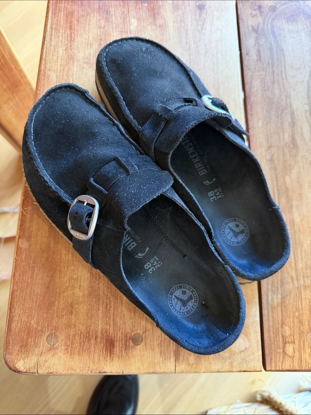 Women’s Black Suede Birkenstock Buckleys - Picture 2 of 6